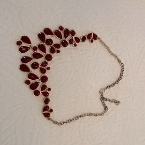 Maroon and gold necklace